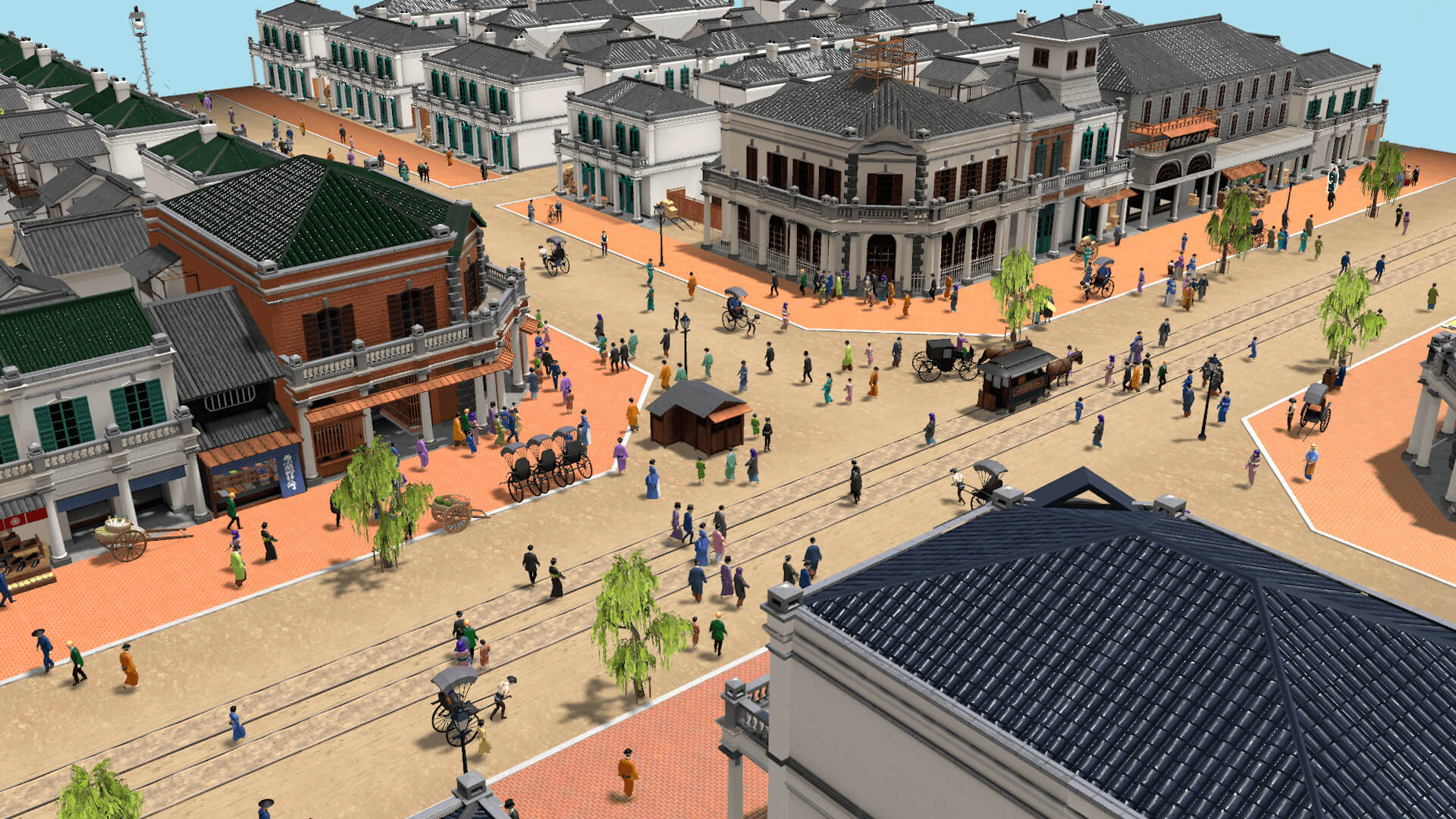 Ginza Bricktown in 3D computer graphics(ca. 1887)