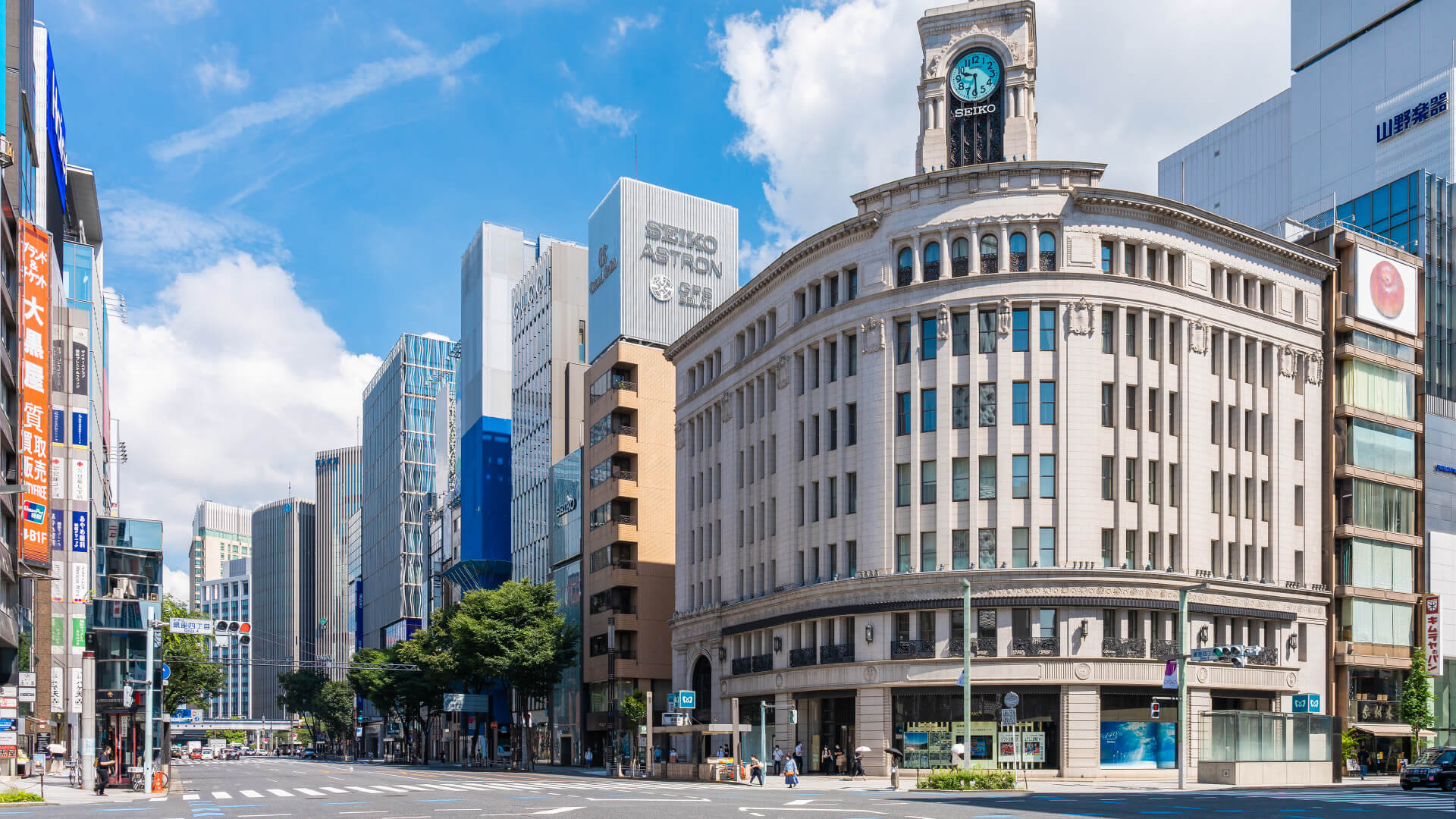 The view of Ginza 4-chome